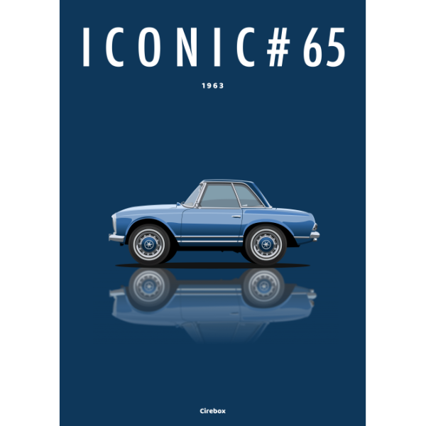 Affiche de la Mercedes Pagode - 1963 - Cirebox