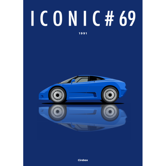 Affiche de la Bugatti EB110 - 1991 - Cirebox