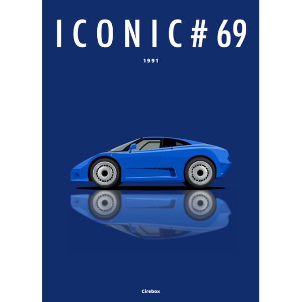 Affiche de la Bugatti EB110 - 1991 - Cirebox
