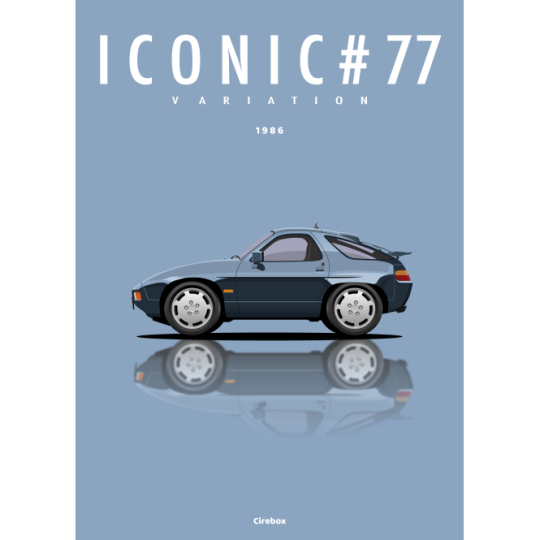 Affiche de la Porsche 928 - 1977 - Cirebox