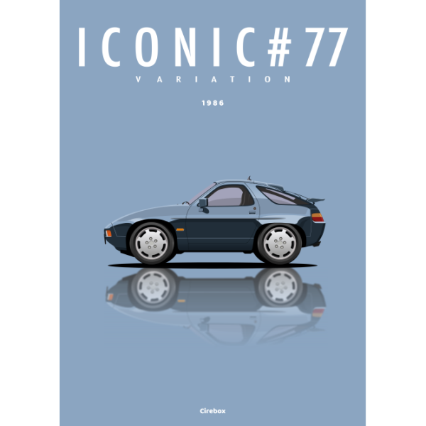 Affiche de la Porsche 928 - 1977 - Cirebox