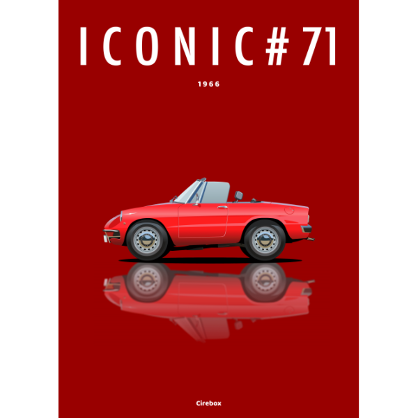 Affiche de l'Alfa Romeo Spider - 1966 - Cirebox