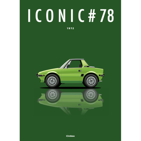 Affiche de la Fiat X1/9 - 1972 - Cirebox