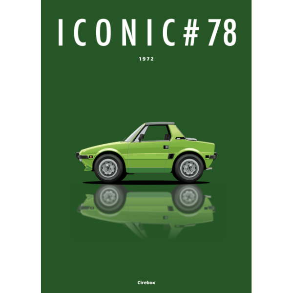 Affiche de la Fiat X1/9 - 1972 - Cirebox