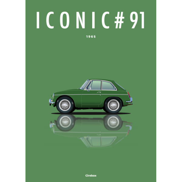 Affiche de la MG MGB GT - 1965 - Cirebox
