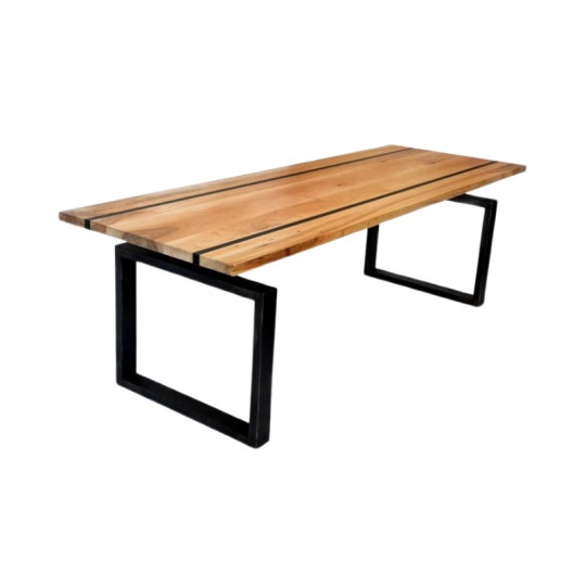 Table de repas CLF CREATION Imja bois et métal 200x85x75cm
