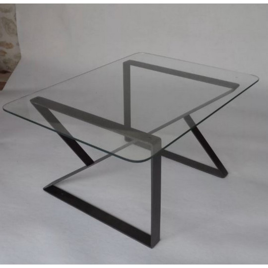 Table basse CLF CREATION Moero en métal et verre