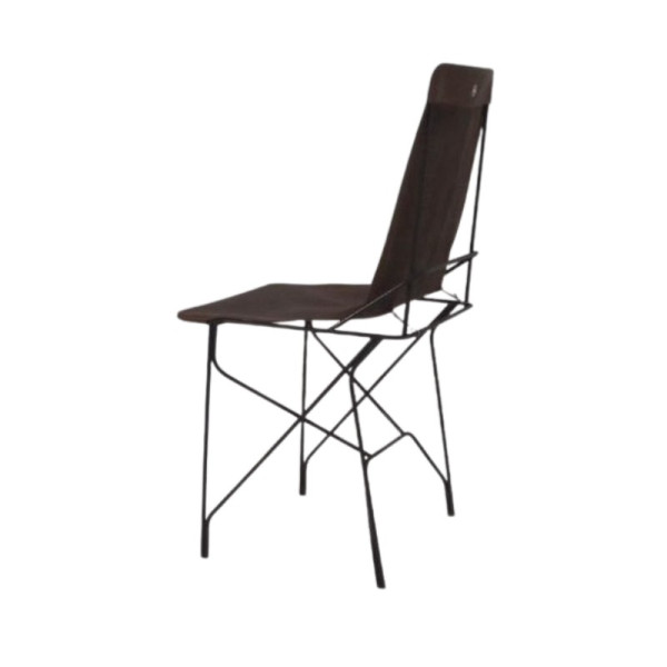 Chaise CLF CREATION Chelan en métal et cuir
