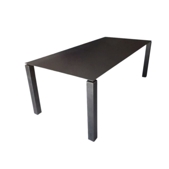 Table de repas CLF CREATION Eyre en métal 195x90cm