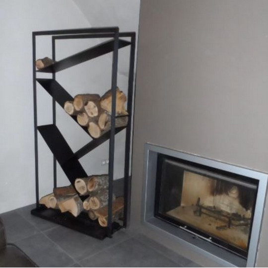 Porte bûches CLF CREATION Huron 160x80x25cm