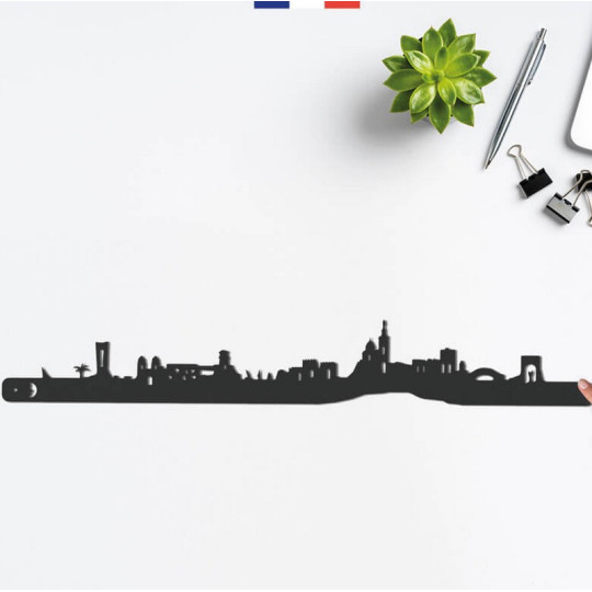 Silhouette murale Skyline JE SUIS ART ville de Marseille – 3 tailles