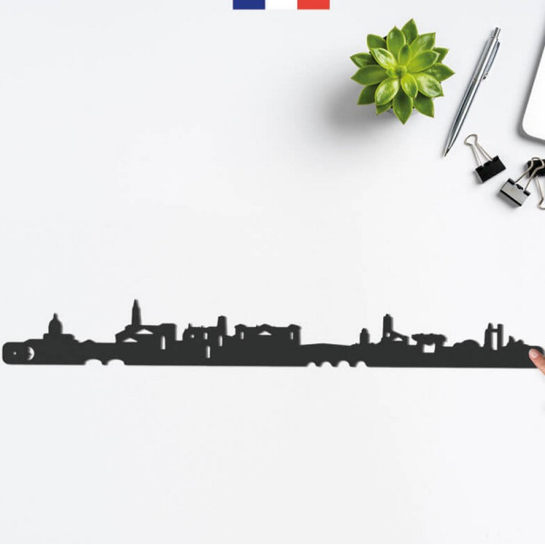 Silhouette murale Skyline JE SUIS ART ville de Toulouse – 2 coloris 3 tailles