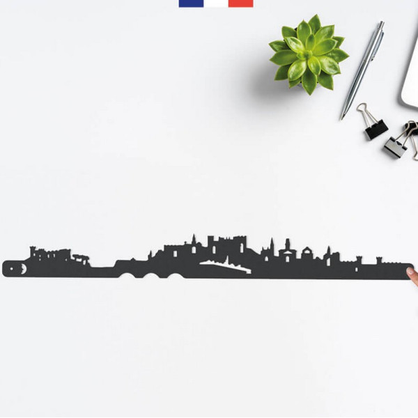 Silhouette murale Skyline JE SUIS ART ville d'Avignon – 2 coloris 3 tailles