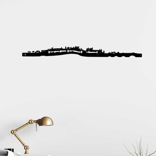Silhouette murale Skyline JE SUIS ART ville de Carcassonne – 3 tailles