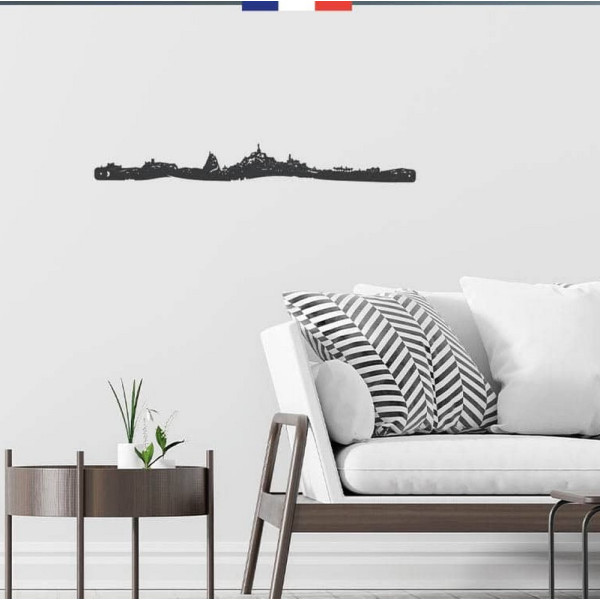 Silhouette murale Skyline JE SUIS ART ville du Puy-en-Velay – 3 tailles