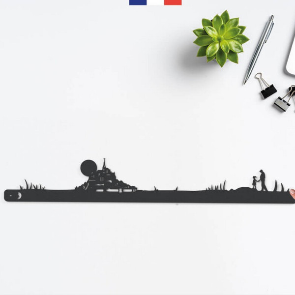 Silhouette murale Skyline JE SUIS ART Mont Saint Michel  – 3 tailles