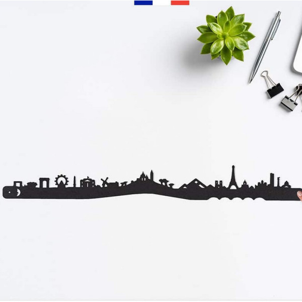Silhouette murale Skyline JE SUIS ART ville de Paris – 3 tailles
