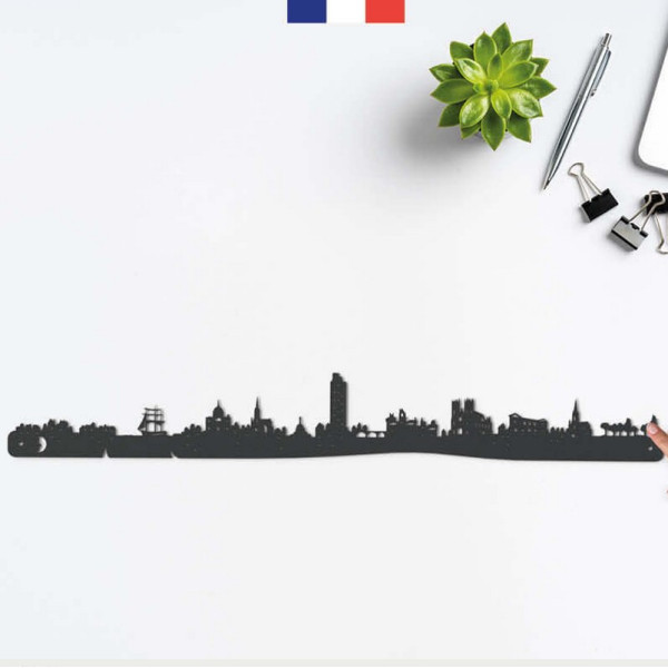 Silhouette murale Skyline JE SUIS ART ville de Nantes – 3 tailles