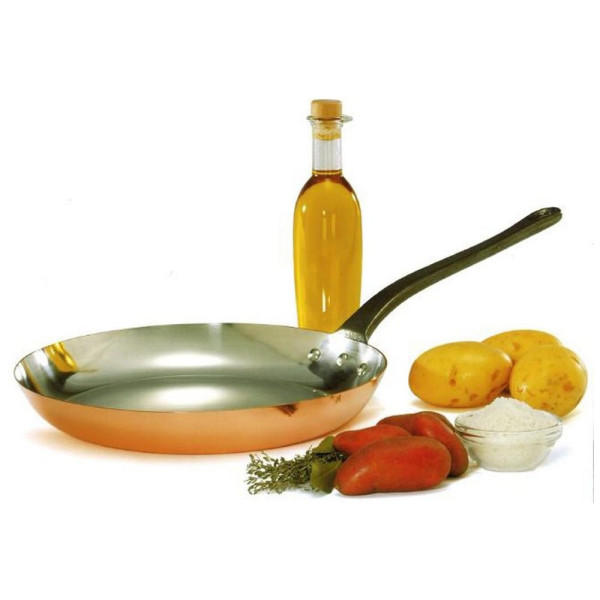 Petite poêle à frire BAUMALU en cuivre étamé 16cm