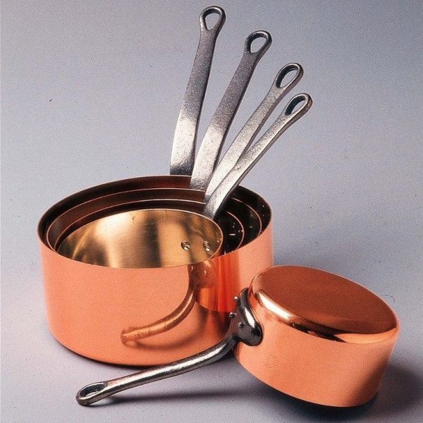 Casserole spéciale gaz BAUMALU en cuivre étamé - 5 tailles