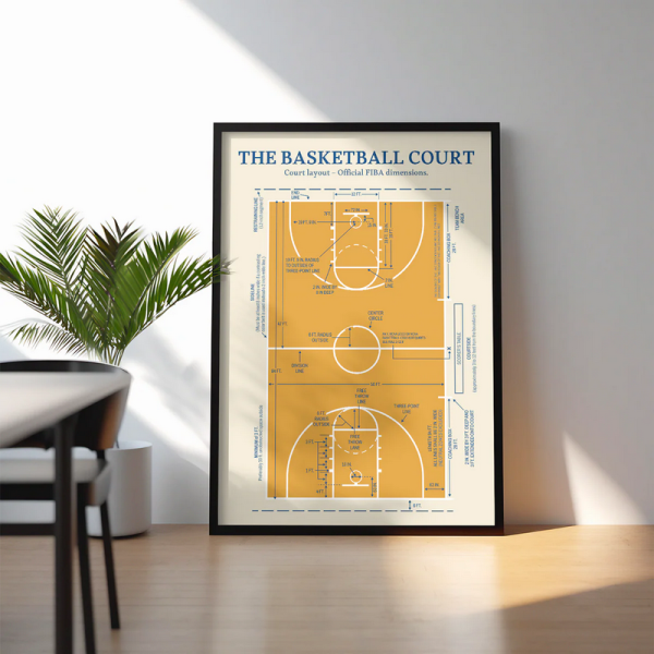 Affiche WALL OF FAME Le Terrain de Basket format A3