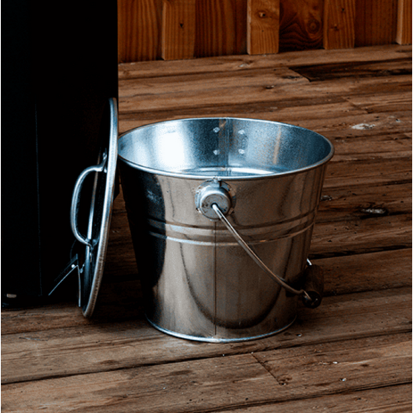 Seau à cendres OYAT en acier galvanisé