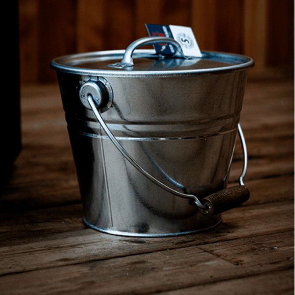 Seau à cendres OYAT en acier galvanisé