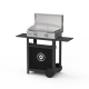 Plancha inox gaz duo 260 sur chariot avec couvercle - Le Marquier x Peugeot
