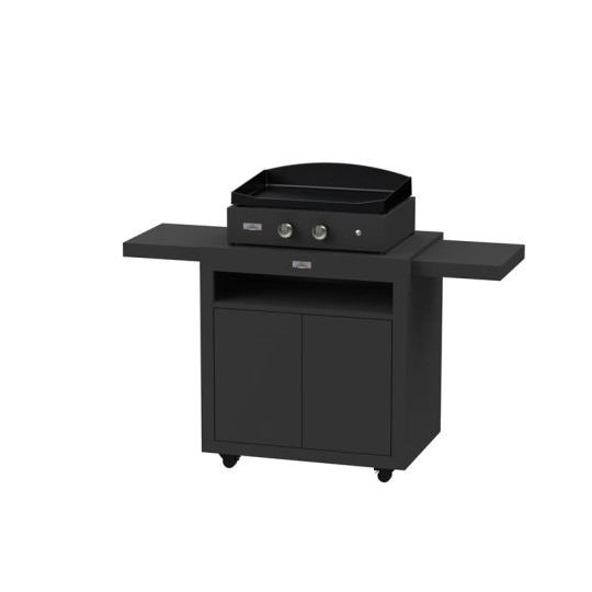 Plancha à gaz LE MARQUIER Pure Gaz 260 Noire Edition : plancha et desserte inclue