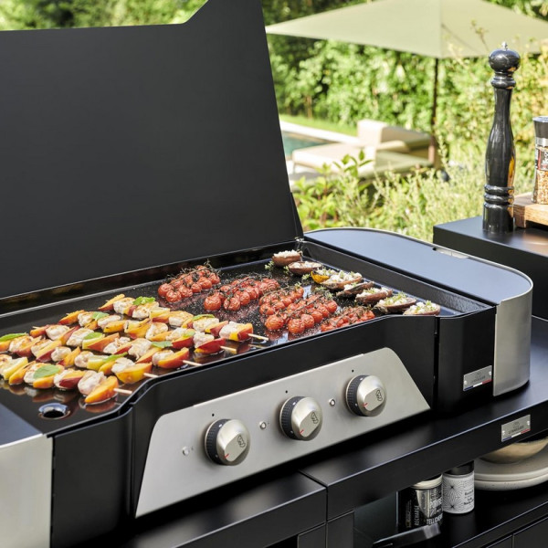 Plancha gaz LE MARQUIER Exclusive 375 XL Duo couvercle inclus