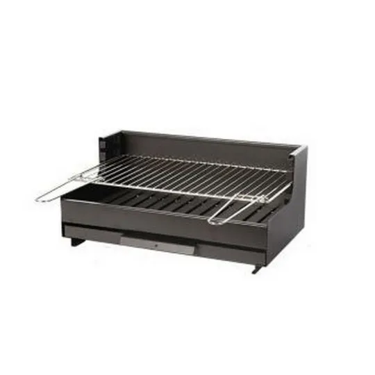 Barbecue à poser ou à encastrer LE MARQUIER Vulcain en acier 54x32cm coloris noir