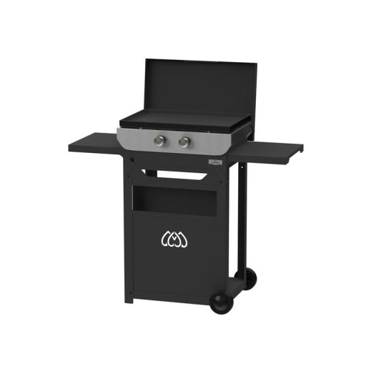 Plancha LE MARQUIER Original gaz 260 Duo Edition : chariot et couvercle inclus