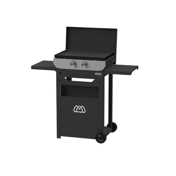 Plancha LE MARQUIER Original gaz 260 Duo Edition : chariot et couvercle inclus