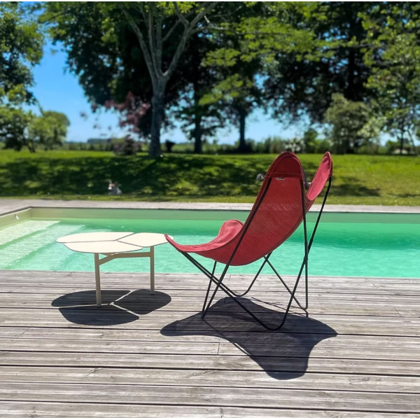 Table basse AIRBORNE Miss Trèfle S en inox - 3 coloris