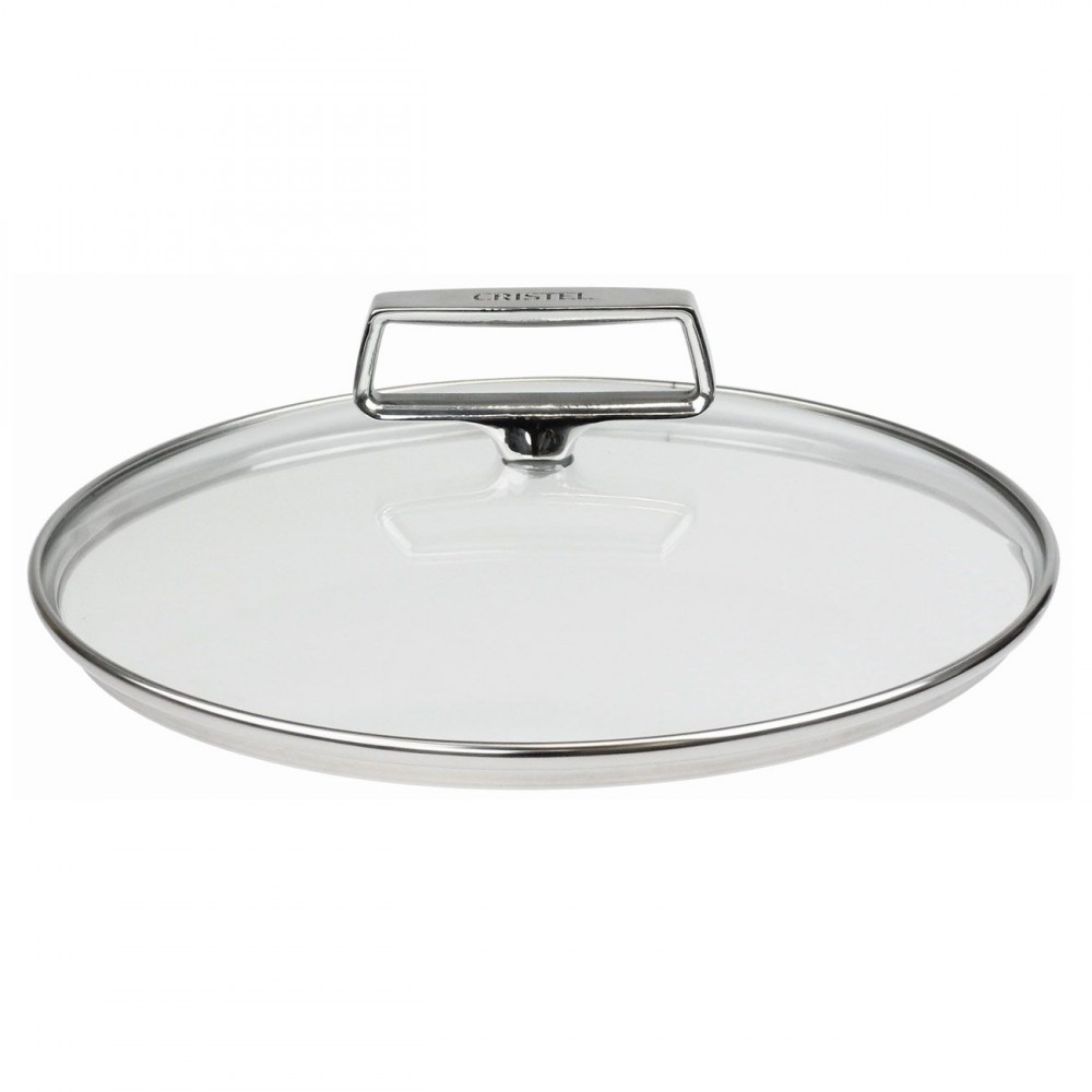 Couvercle En Verre Bombé CRISTEL Castel'Pro 16 Cm - Verre Trempé Cerclé Inox, Compatible Four Et Lave-vaisselle