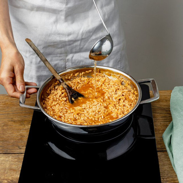 Poêle sautoir CRISTEL Castel Pro en inox avec 2 anses - 5 tailles