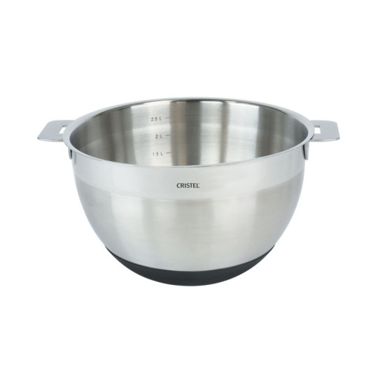 Bol mélangeur CRISTEL poignée amovible base silicone antidérapante - 2 tailles