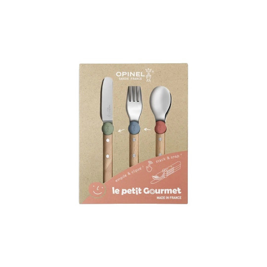 Set de 3 couverts pour enfant OPINEL Le petit Gourmet Panaché
