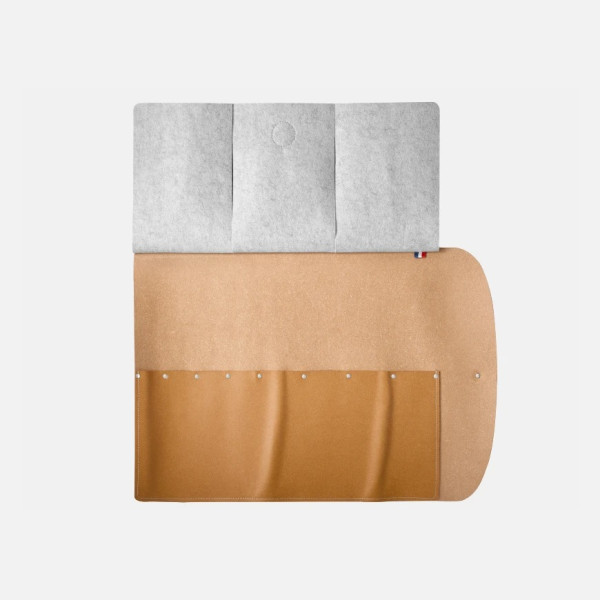 Natte OPINEL pour couteaux de cuisine Collection France en cuir régénéré