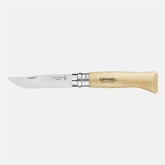 Couteau pliant OPINEL n°8 hêtre inox avec étui ceinture