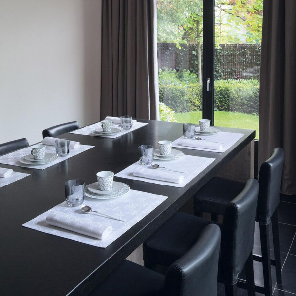 4 sets de table LE JACQUARD FRANCAIS Anneaux 100% coton
