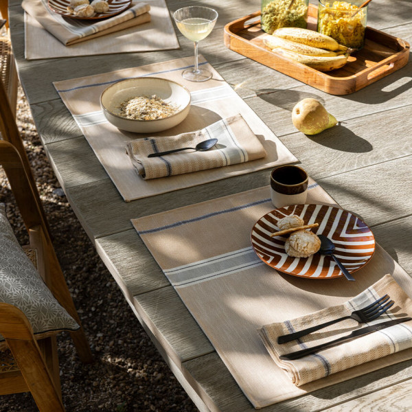 4 serviettes de table LE JACQUARD FRANCAIS Dune Touareg 50x50cm