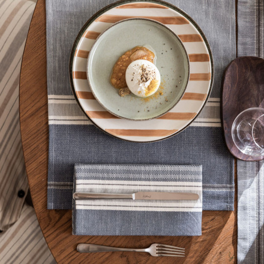 4 serviettes de table LE JACQUARD FRANCAIS Dune Touareg 50x50cm