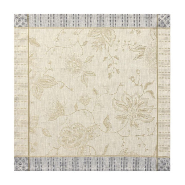 4 serviettes de table LE JACQUARD FRANCAIS Eté Indien Noix 55x55cm