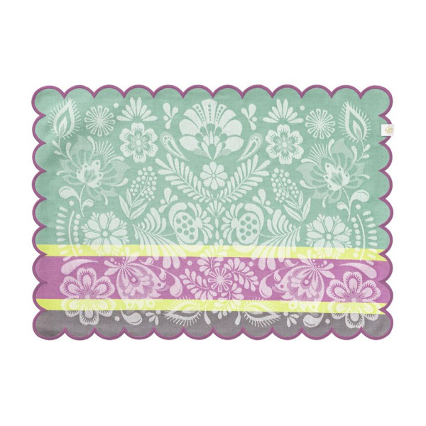 4 sets de table enduits LE JACQUARD FRANCAIS Alegria Sorbet 50x36cm