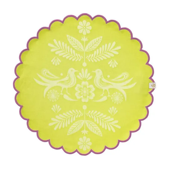 4 sets de table enduits LE JACQUARD FRANCAIS Alegria Lagoon 38cm