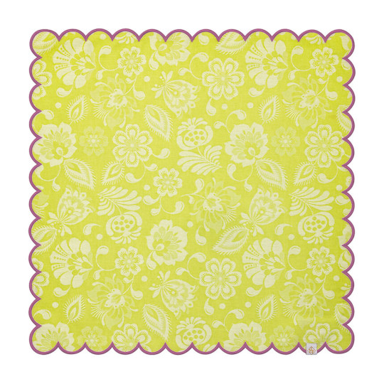 4 serviettes de table LE JACQUARD FRANCAIS Alegria Lagoon 50x50cm