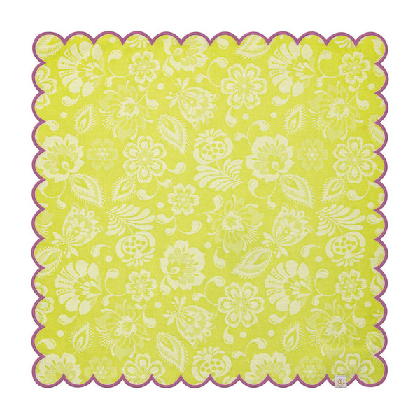 4 serviettes de table LE JACQUARD FRANCAIS enduit Alegria Sorbet 50x50cm