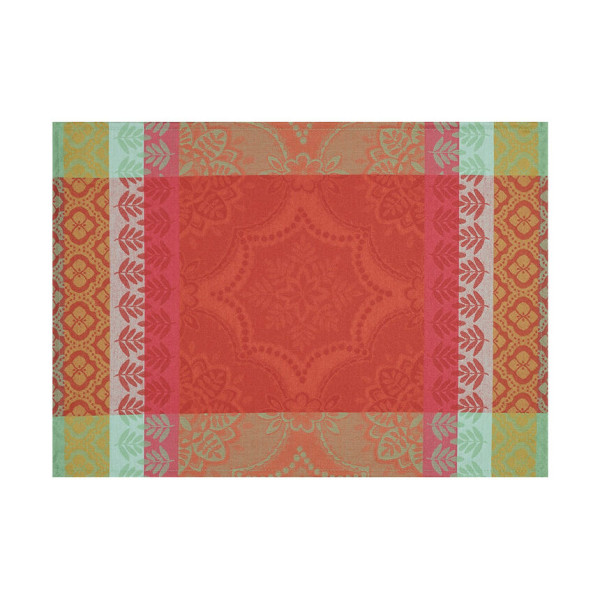 4 sets de table enduits LE JACQUARD FRANCAIS Bastide Olive 52x38cm