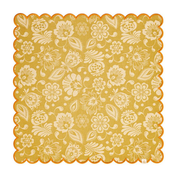 4 serviettes de table LE JACQUARD FRANCAIS Portofino Bianco 100% lin 58x58cm
